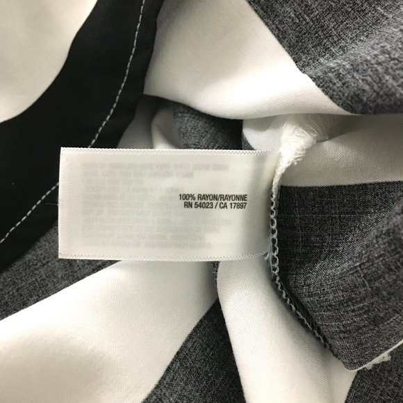 OLD NAVY White Black Stripe Fit & Flare Flirty Dress - 16 - Picture 7 of 7